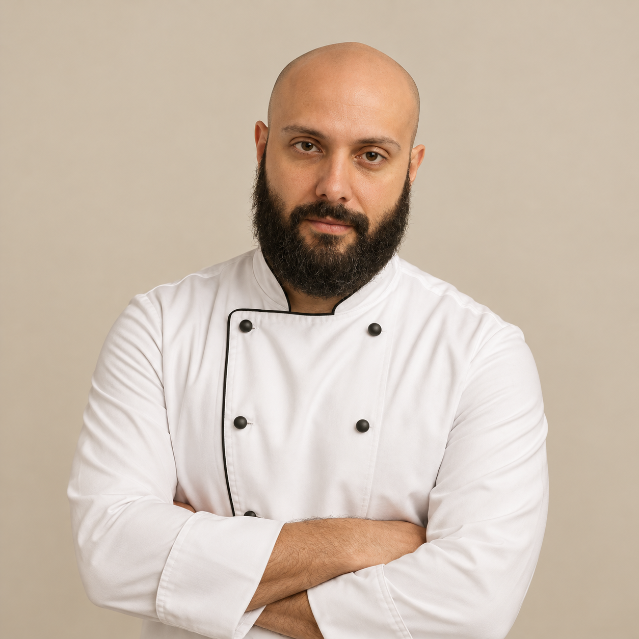 Alejandro, creador de Soft de Una, con chaqueta de heladero